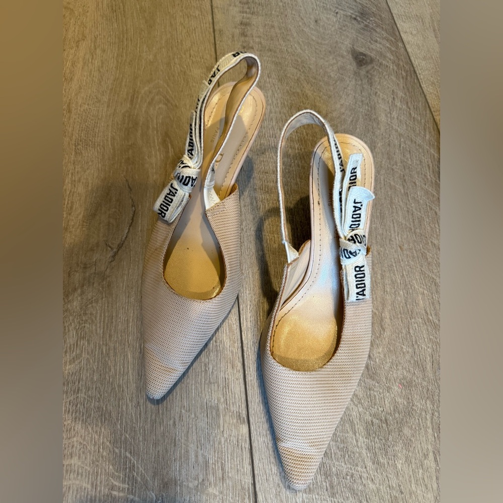 Dior J’adior Slingback Kitten Heels